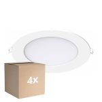 Fordelspakke 4x Noxion LED Downlight Slim V2.0 12W 1200lm 120D - 830 Varm Hvid | 170mm - Udsnit 150mm - IP44 
