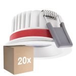 Fordelspakke 20x Ledvance LED spot Fire Rated Aluminium Hvid 8W 640lm 36D - 927 ekstra varm hvid | Udsnit 68mm - IP65 - bedste farvegengivelse - dæmpbar