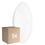 Fordelspakke 5x Ledvance LED væglampe Surface CIRCULAR 500 PS Stål Hvid 42W 3500lm - 840 kold hvid | IP44