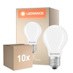 Fordelspakke 10x Ledvance Classic LED E27 Pære Matt 5.9W 806lm - 840 Kold Hvid| Erstatter 60W