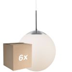 Fordelspakke 6x Nordlux Pendel lampe Cafe 30 E27 sølv - Glas | Max. 25W