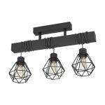 Eglo Loftlampe Townshend 5 Stål Træ Sort | IP20 - Egnet til 3x E27 