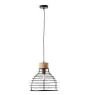 Brilliant Avia Pendel Lampe Metal Træ Sort | 350mm - Egnet til 1x E27