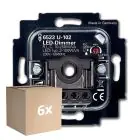 Fordelspakke 6x Busch-Jaeger 6523U-102 Rotary LED Dimmer 6512-0-0334 2W -100W 50/60Hz