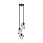 Eglo Pendel Lampe Newtown Stål Sort | IP20 - Egnet til 3x E27 