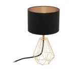 Eglo Bordlampe Carlton 2 Stål Kobber Sort | IP20 - Egnet til 1x E14 