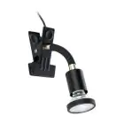 Eglo Clamp Parrini 1 Stål Sort 4.5W 345lm - 830 Varm Hvid | IP20 - Inkl. 1x GU10